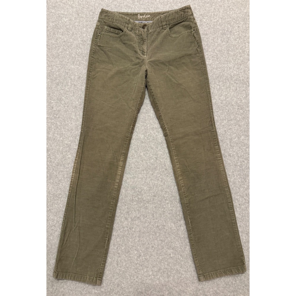 Boden Womens‎ Olive Green Corduroy Straight Leg Pants Size US 6R UK 10R